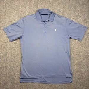 Polo Golf Ralph Lauren Polo Shirt Mens M Blue Pima Cotton Hammock Dunes Club